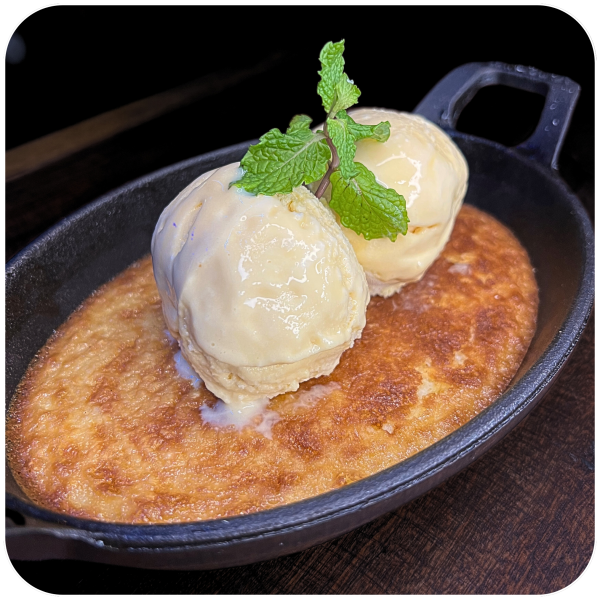 COCADA DE FORNO COM SORVETE DE CREME